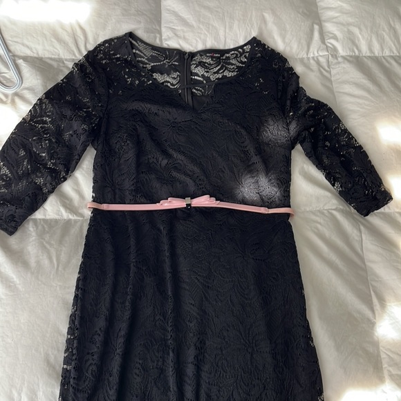 Stork & Babe Black Lace Maternity Dress - Picture 2 of 5